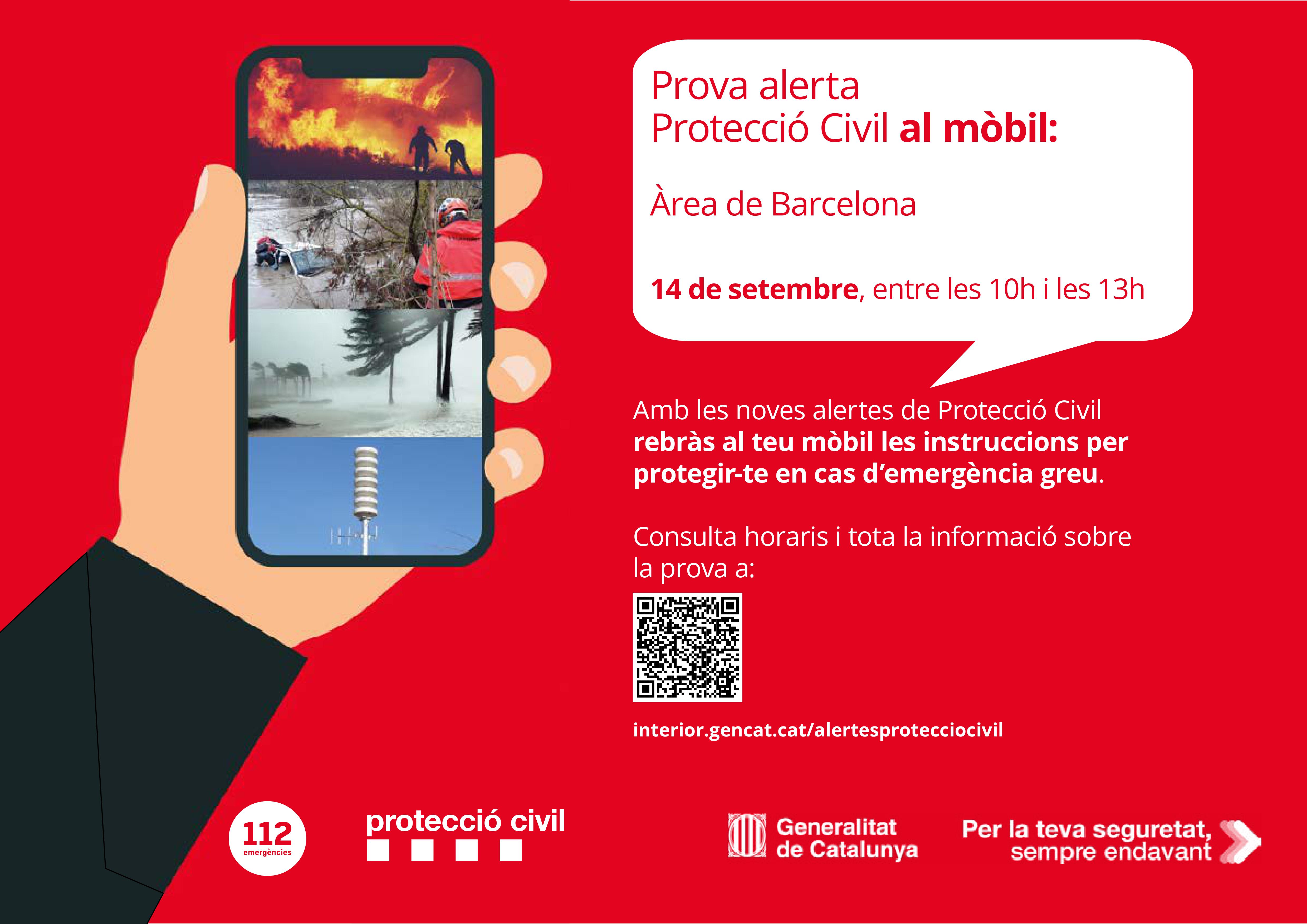 Cartell de la prova del sistema d'alertes