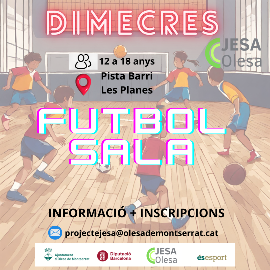 Cartell del Projecte JESA Olesa futbol sala