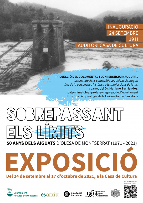 Cartell exposició "Sobrepassant els límits" amb informació i dates