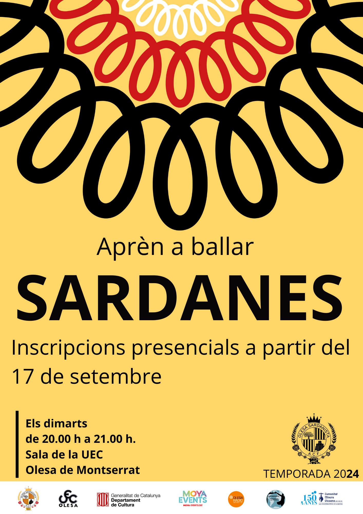 Cartell del curs de sardanes Tardor 2024