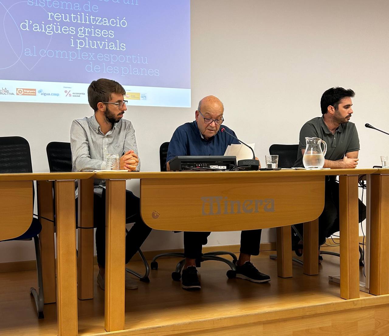 Presentació del projecte reutilització d'aigua al complex esporitu de Les Planes de la Comunitat Minera Olesana.