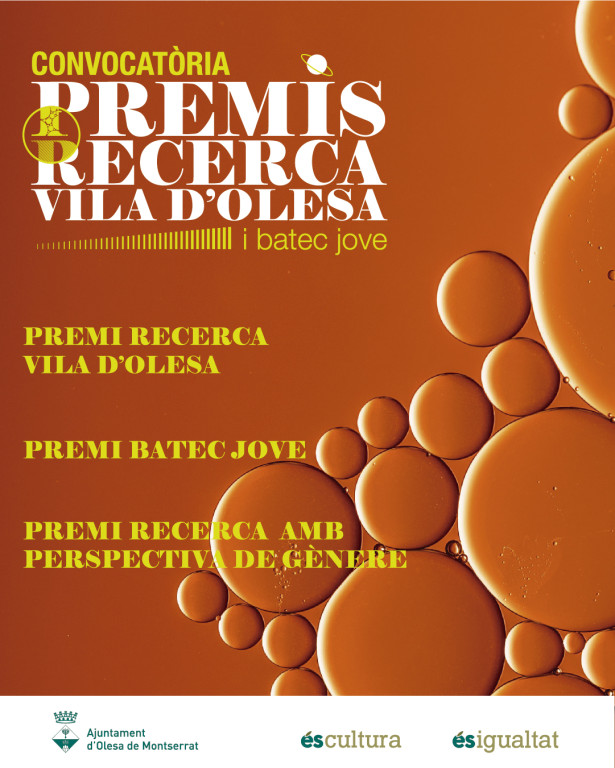 Cartell convocatòria Premis de Recerca vila d'Olesa i Batec Jove