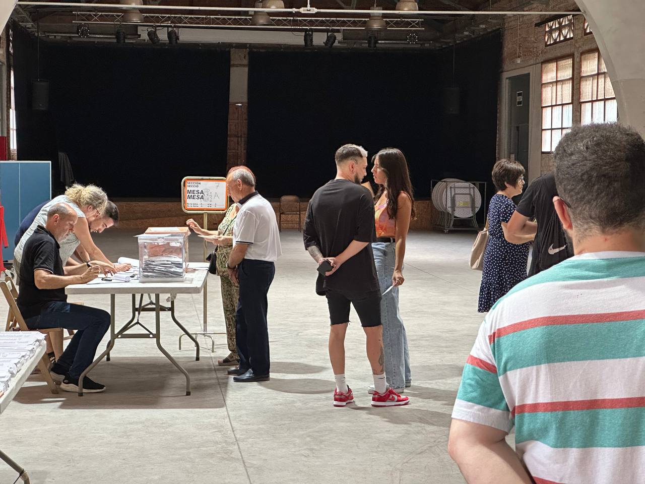 Eleccions generals 23 juliol 2023-Col·legi electoral ubicat a L'Escorxador