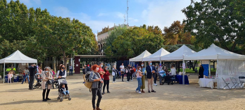 Carpes al parc al costat de l'Ajuntament