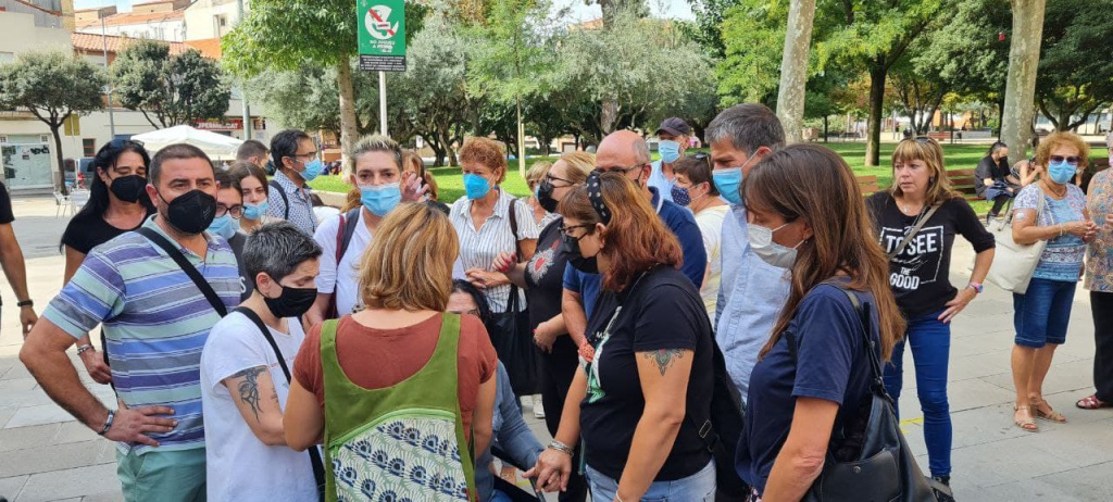 Famílies afectades amb l'Alcalde i Regidor de Benestar Social